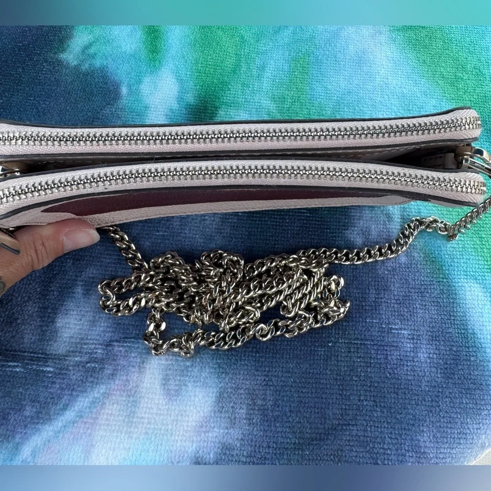 Kate Spade Burgundy and Cream Crossbody Bag‎ With Chain Strap